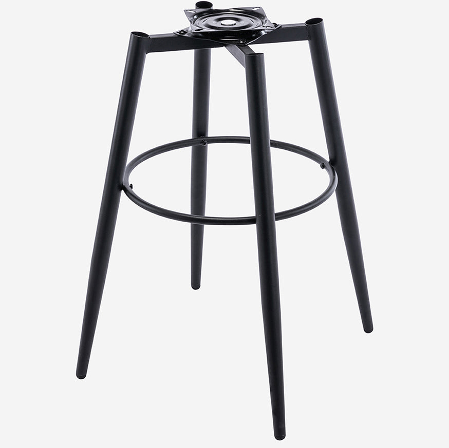 Modern Reception Armed Swivel Stool Matte Finish Leather Barstool