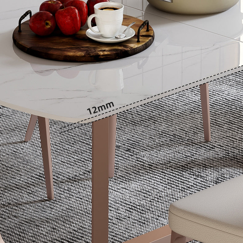 Extendable Sintered Stone Top Dining Set Rectangle 1/4/5/7 Pieces Dining Table with Chairs