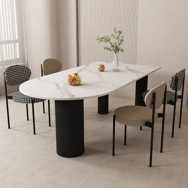 Modern Sintered Stone Dining Table Set 1/2/5 Pieces Dining Set