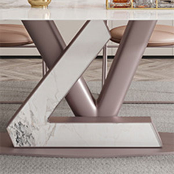Luxury Sintered Stone Top Dining Set Rectangle 1/4/5/7 Pieces Dining Room Table Set