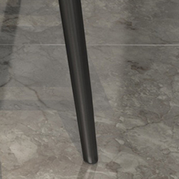 Sintered Stone Indoor Table in Grey Industrial Kitchen Table with 4 Legs