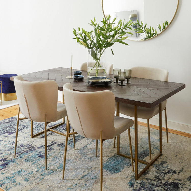 Traditional Luxury Table Rectangle Dining Site Table with Double Pedestal