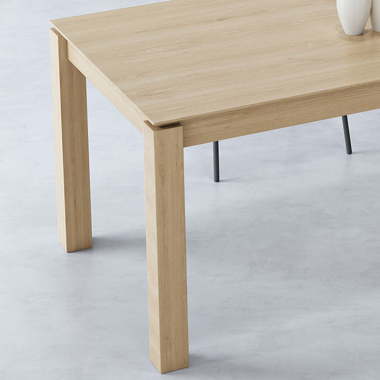 Modern Ash Wood Table with 4 Legs Rectangle Dining Table for Restaurant