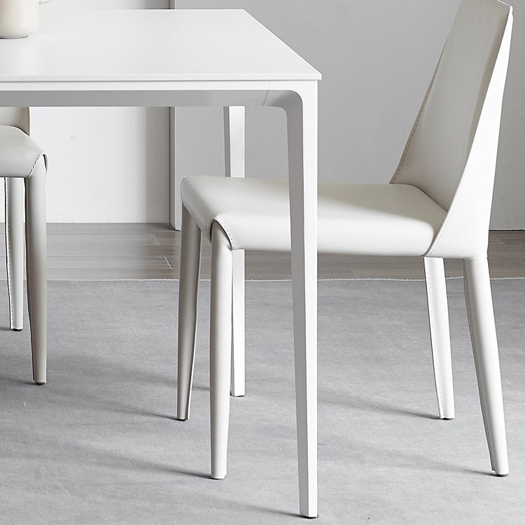 Stone Top Dining Table Rectangle Contemporary Dining Table with 4 Legs
