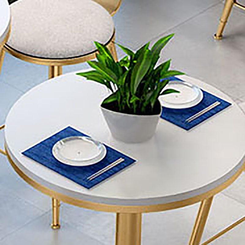 Tulip Base Dining Table Marble Gold Base Traditional Luxury Dining Table