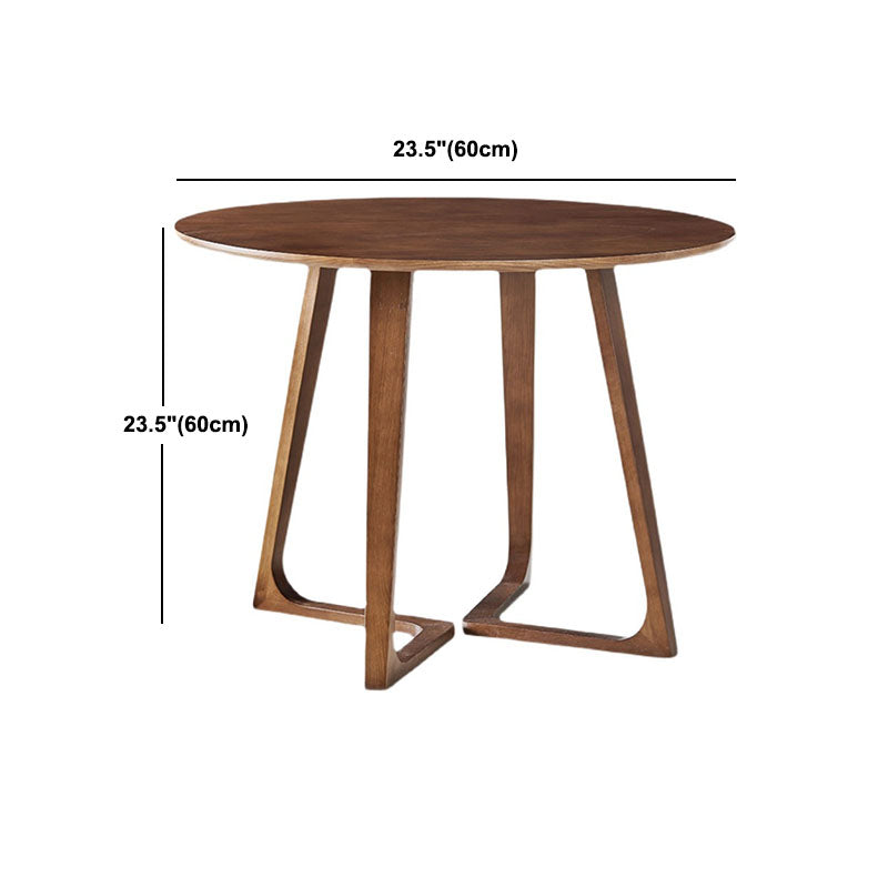 Simple Walnut Ash Dining Table Double Solid Wood Pedestal Home Table