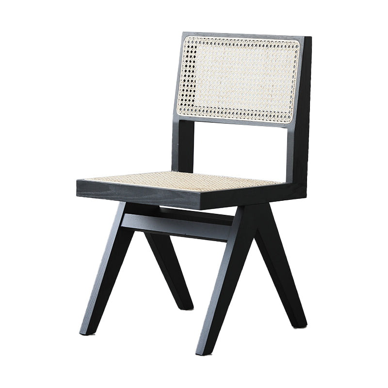 Armless Dining Chairs Modern Style Solid Wood Side Chairs for Dining Room