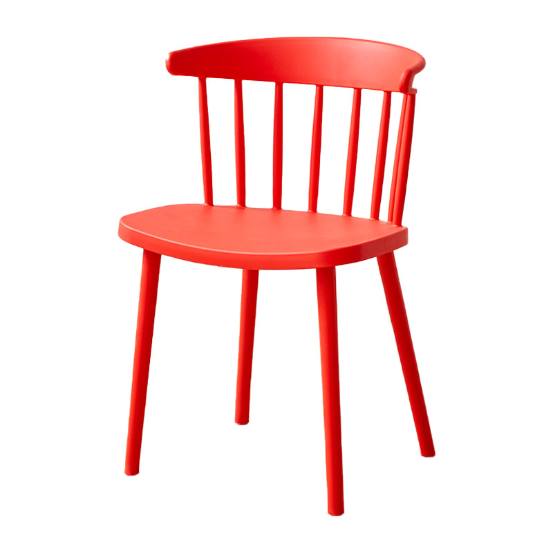 Plastic Scandinavian Side Chair Windsor Back Indoor-Outdoor Chair
