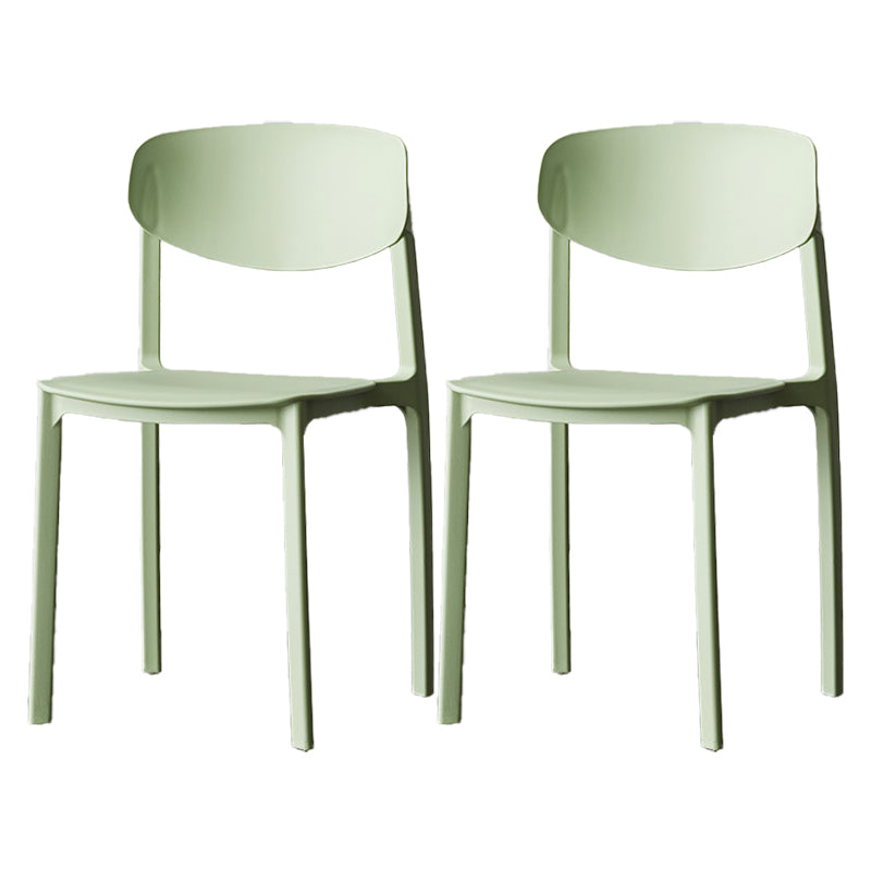 Plastic Contemporary Side Chair Open Back Indoor-Outdoor Chair