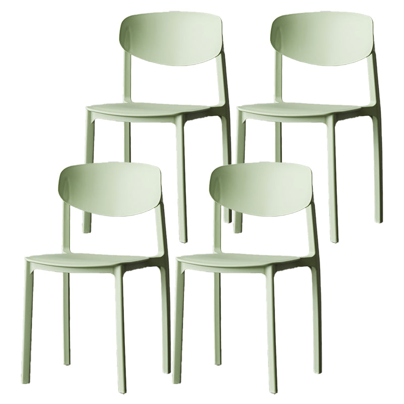 Plastic Contemporary Side Chair Open Back Indoor-Outdoor Chair