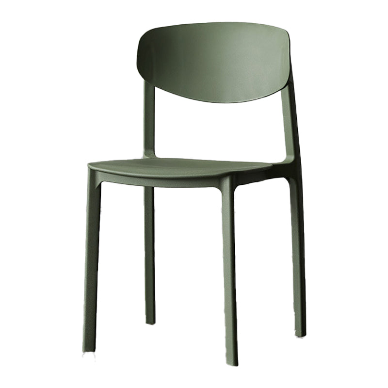 Plastic Contemporary Side Chair Open Back Indoor-Outdoor Chair
