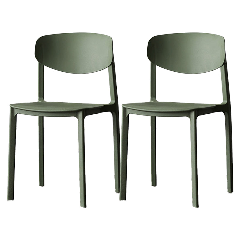 Plastic Contemporary Side Chair Open Back Indoor-Outdoor Chair