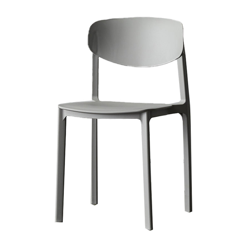 Plastic Contemporary Side Chair Open Back Indoor-Outdoor Chair