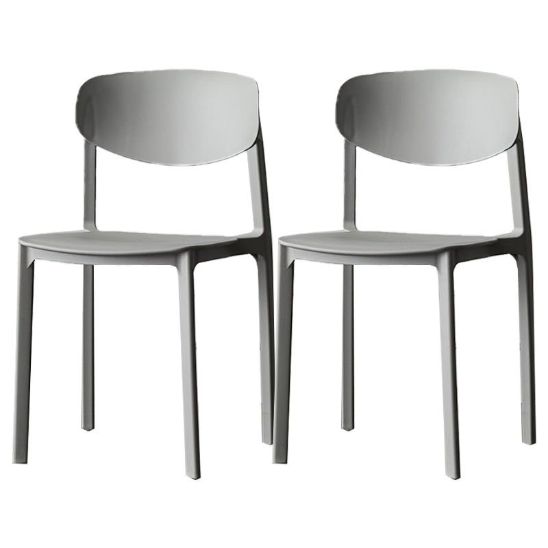 Plastic Contemporary Side Chair Open Back Indoor-Outdoor Chair
