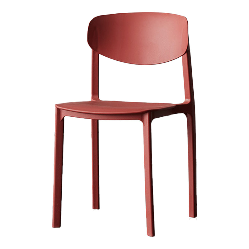 Plastic Contemporary Side Chair Open Back Indoor-Outdoor Chair