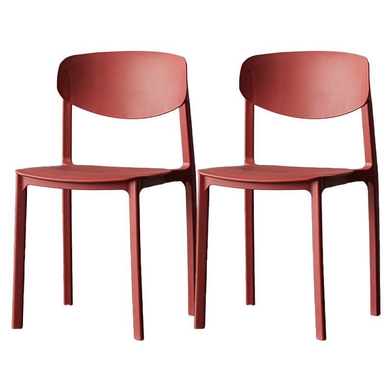 Plastic Contemporary Side Chair Open Back Indoor-Outdoor Chair