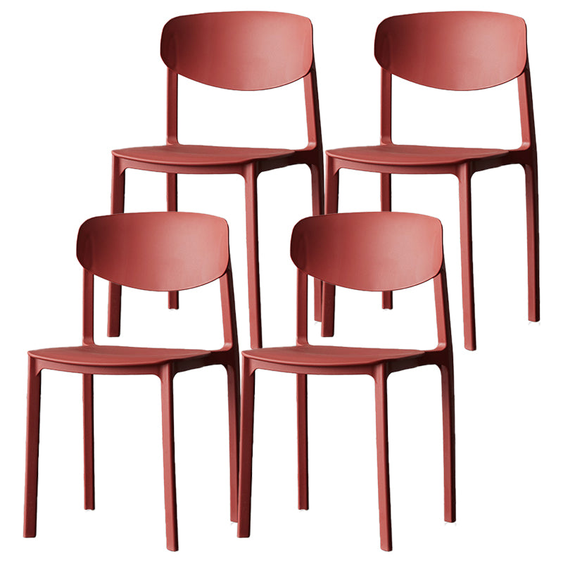 Plastic Contemporary Side Chair Open Back Indoor-Outdoor Chair