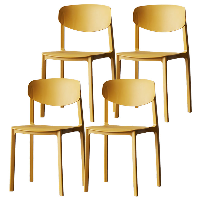 Plastic Contemporary Side Chair Open Back Indoor-Outdoor Chair