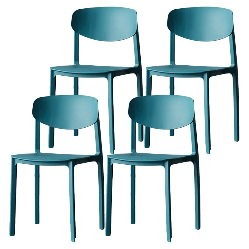 Plastic Contemporary Side Chair Open Back Indoor-Outdoor Chair
