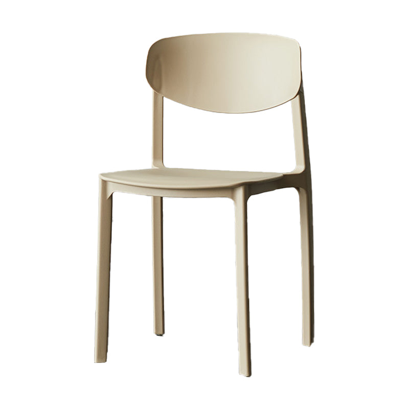 Plastic Contemporary Side Chair Open Back Indoor-Outdoor Chair