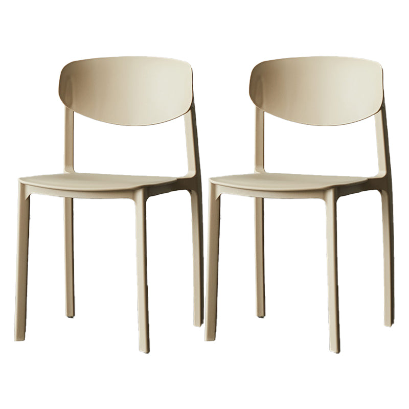 Plastic Contemporary Side Chair Open Back Indoor-Outdoor Chair