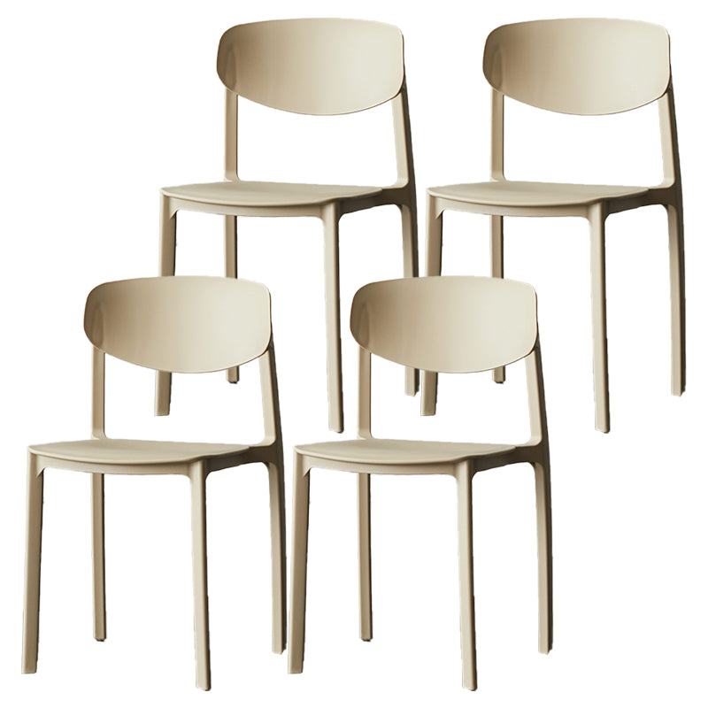 Plastic Contemporary Side Chair Open Back Indoor-Outdoor Chair
