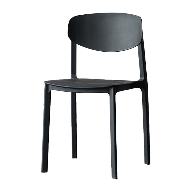 Plastic Contemporary Side Chair Open Back Indoor-Outdoor Chair