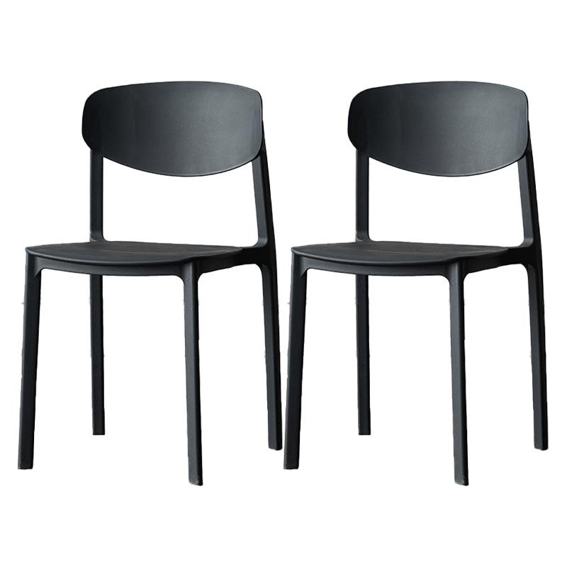 Plastic Contemporary Side Chair Open Back Indoor-Outdoor Chair
