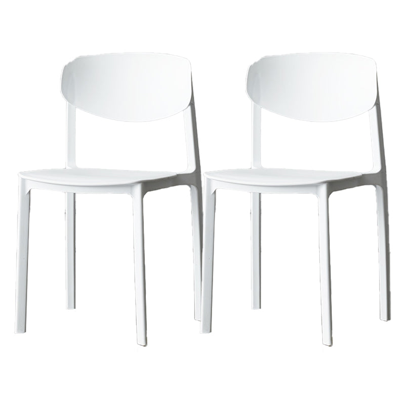 Plastic Contemporary Side Chair Open Back Indoor-Outdoor Chair