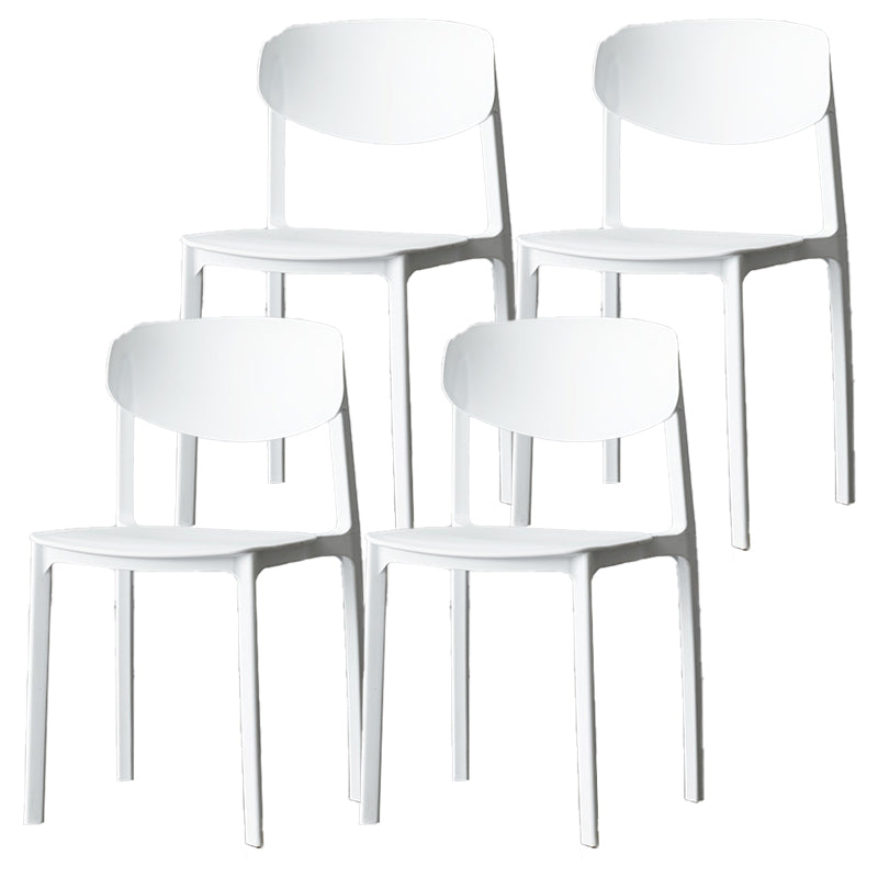 Plastic Contemporary Side Chair Open Back Indoor-Outdoor Chair