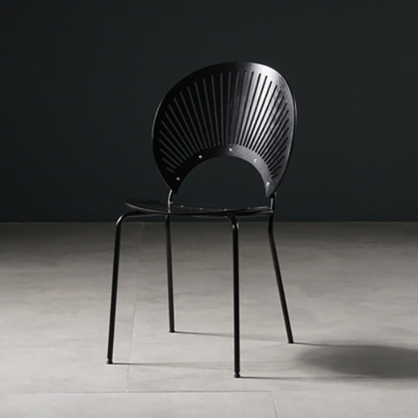 Wood Side Chair Contemporary Open Back Dining Chair for Indoor