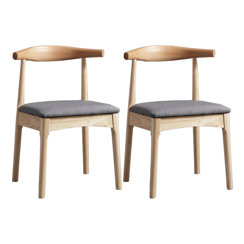Glam Style Side Chair Wooden Open Back Indoor Dining Side Chair