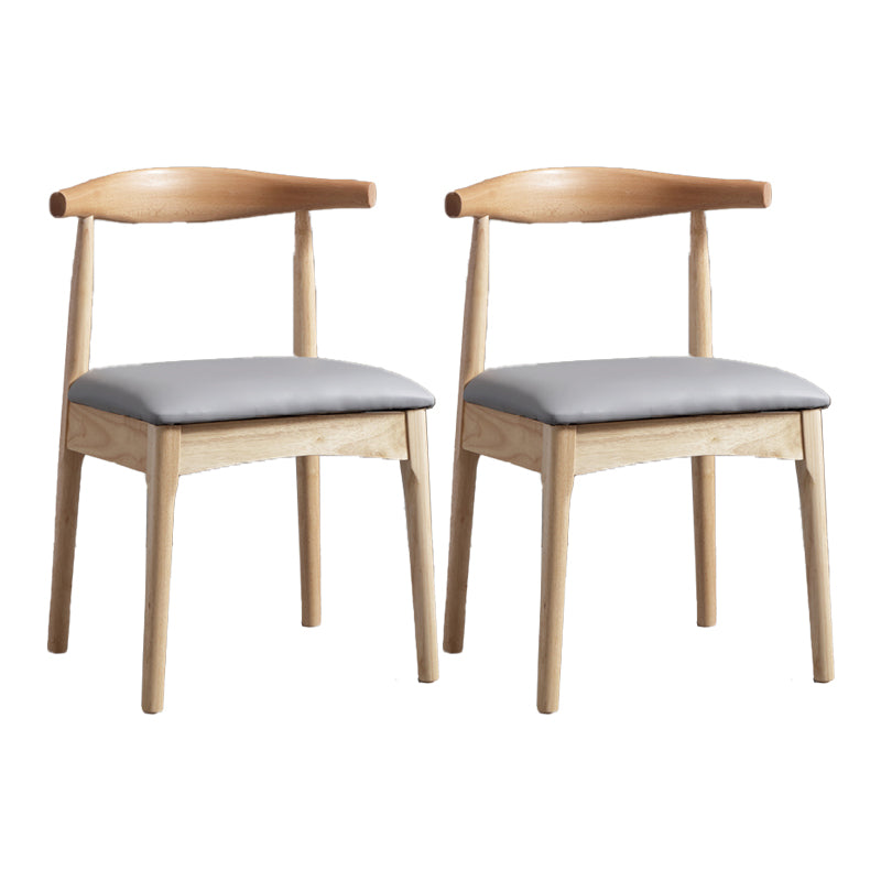 Glam Style Side Chair Wooden Open Back Indoor Dining Side Chair