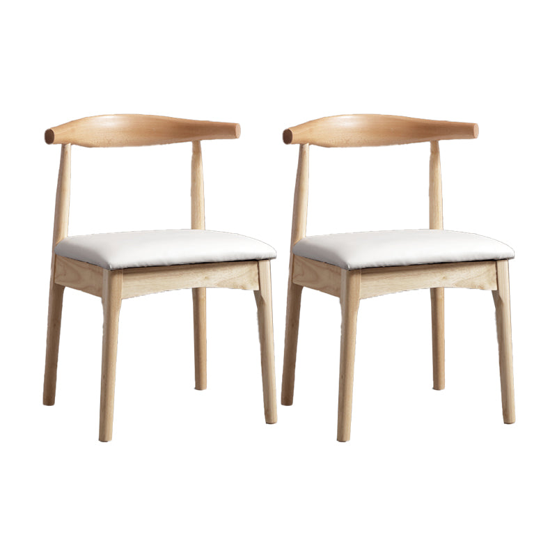 Glam Style Side Chair Wooden Open Back Indoor Dining Side Chair