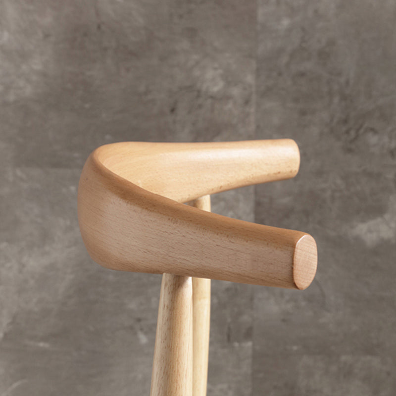 Glam Style Side Chair Wooden Open Back Indoor Dining Side Chair