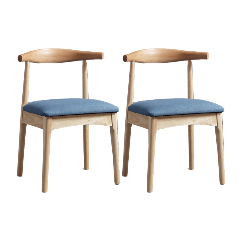 Glam Style Side Chair Wooden Open Back Indoor Dining Side Chair