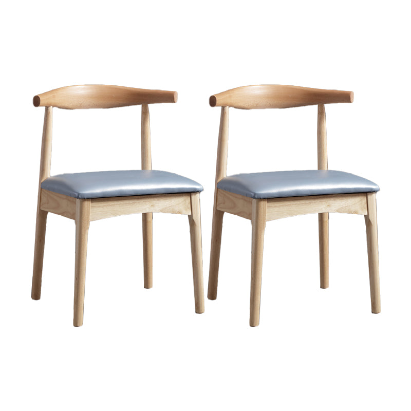 Glam Style Side Chair Wooden Open Back Indoor Dining Side Chair