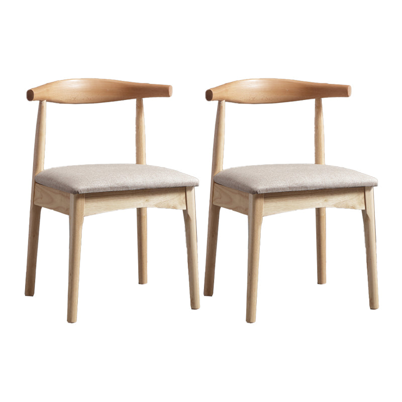 Glam Style Side Chair Wooden Open Back Indoor Dining Side Chair