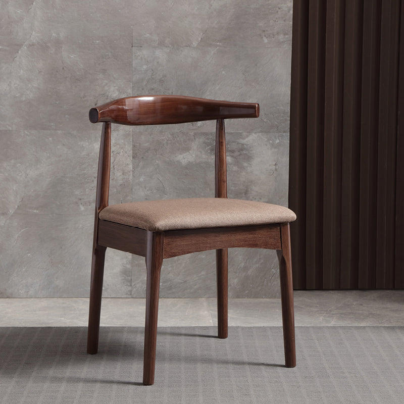 Glam Style Side Chair Wooden Open Back Indoor Dining Side Chair