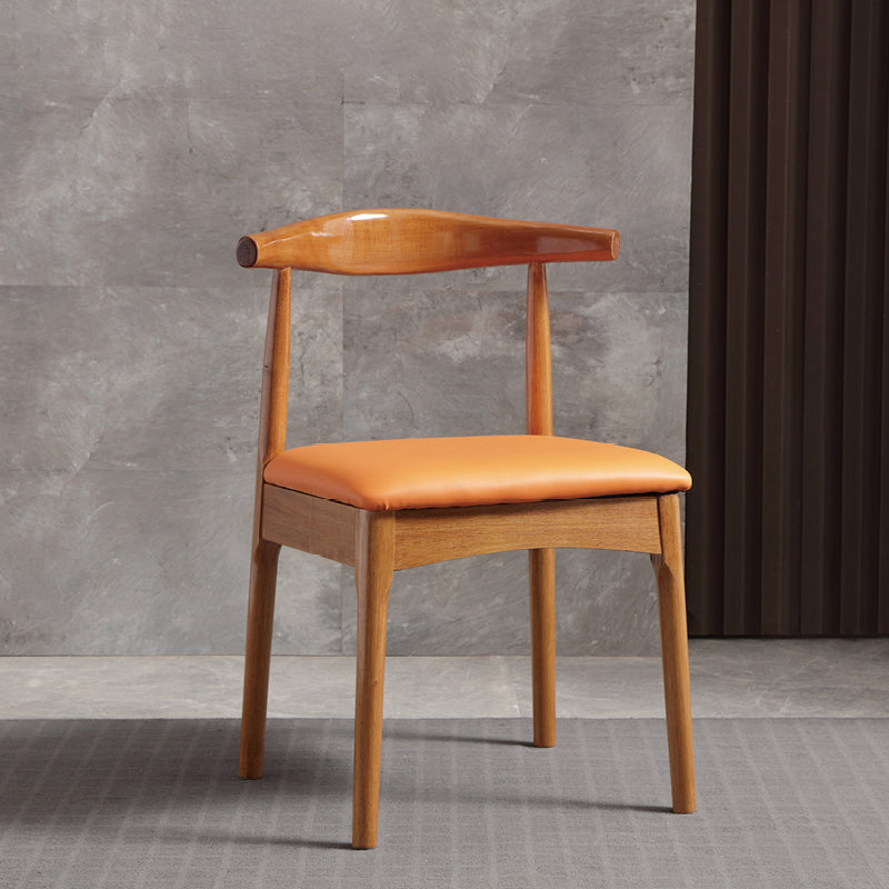 Glam Style Side Chair Wooden Open Back Indoor Dining Side Chair