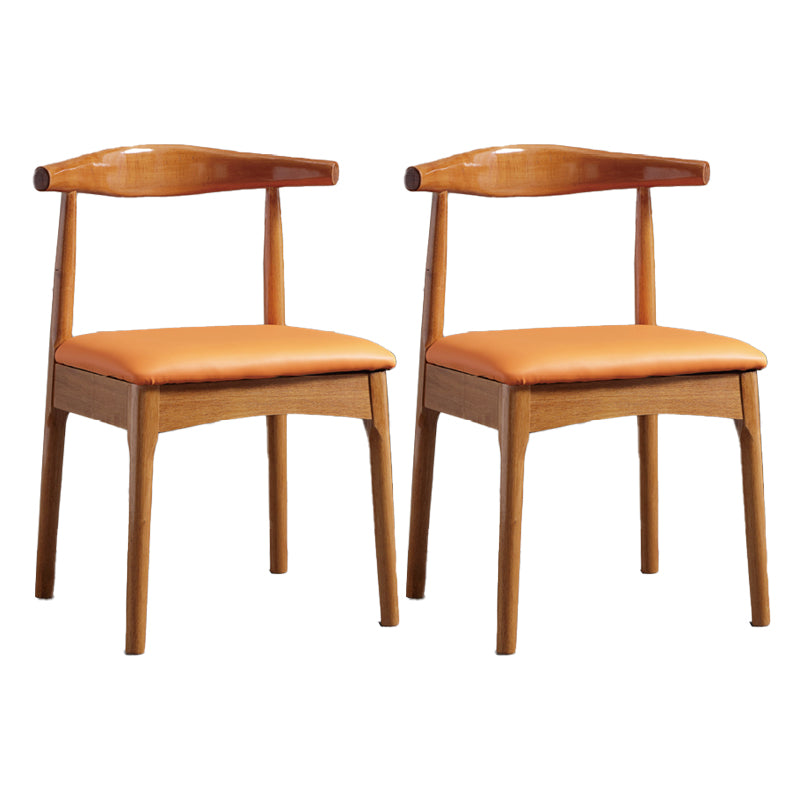 Glam Style Side Chair Wooden Open Back Indoor Dining Side Chair