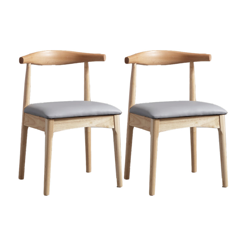 Glam Style Side Chair Wooden Open Back Indoor Dining Side Chair