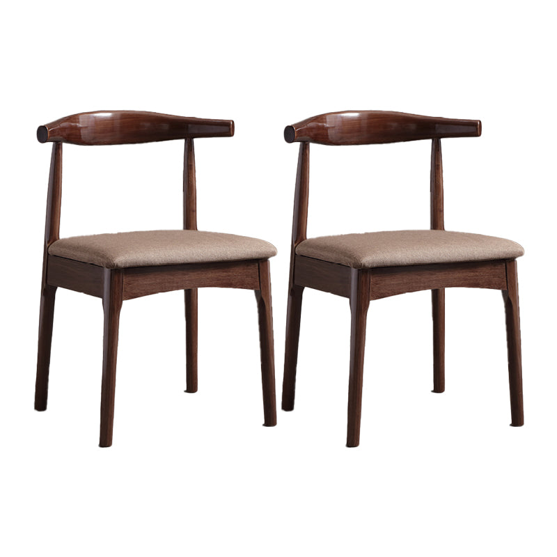 Glam Style Side Chair Wooden Open Back Indoor Dining Side Chair