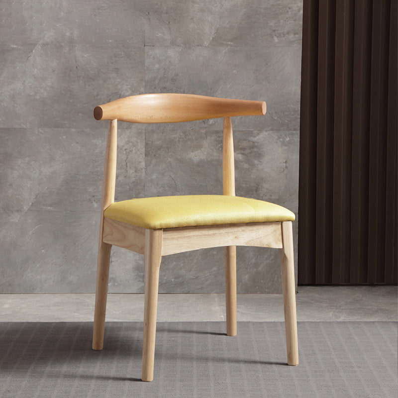 Glam Style Side Chair Wooden Open Back Indoor Dining Side Chair