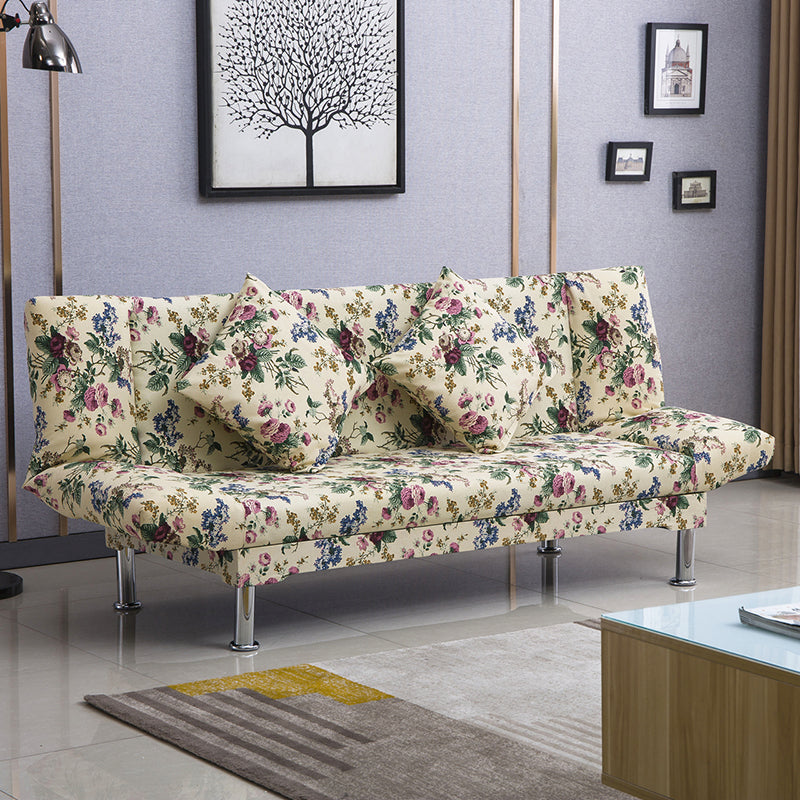 Silver Transitional Modern Tight Back Sofa Bed 29.53"High Armless Sofa Bed