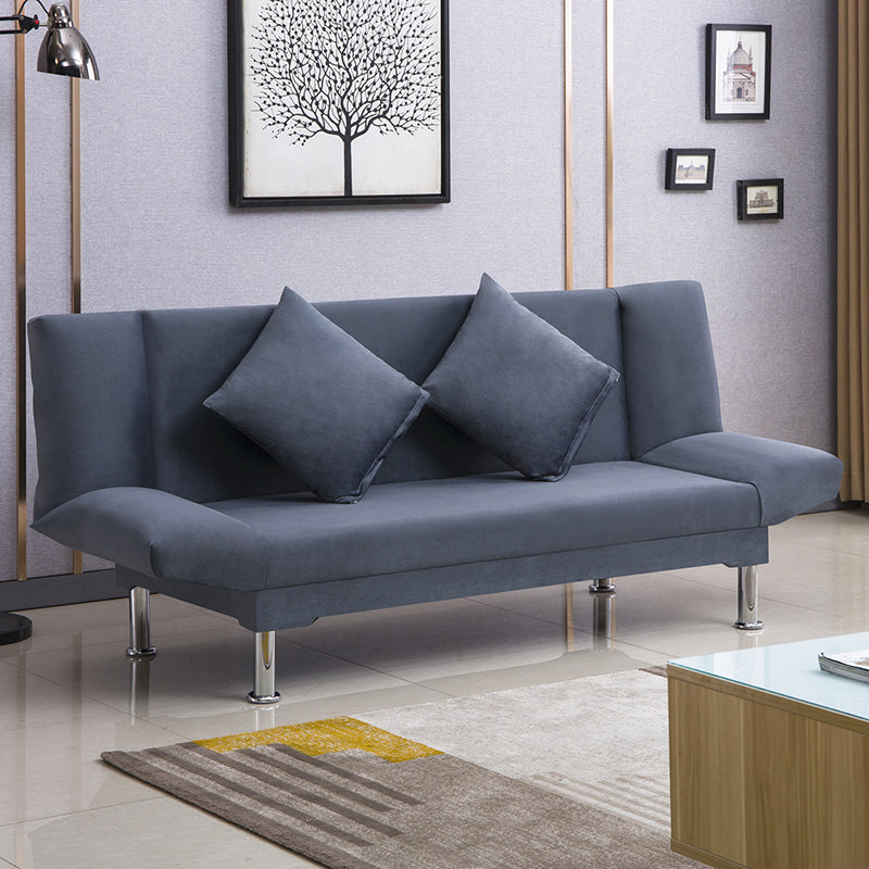 Silver Transitional Modern Tight Back Sofa Bed 29.53"High Armless Sofa Bed