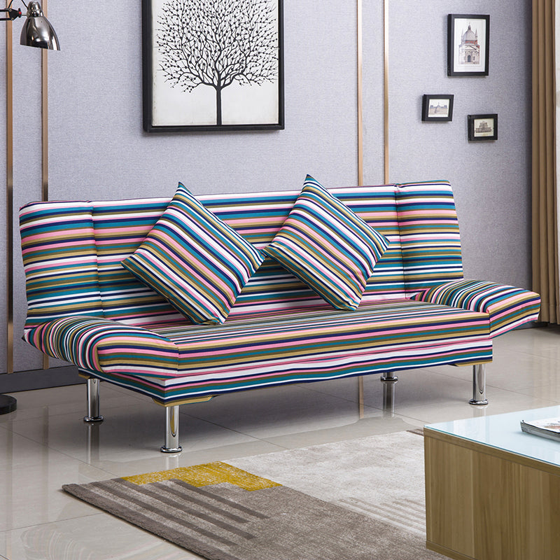 Silver Transitional Modern Tight Back Sofa Bed 29.53"High Armless Sofa Bed