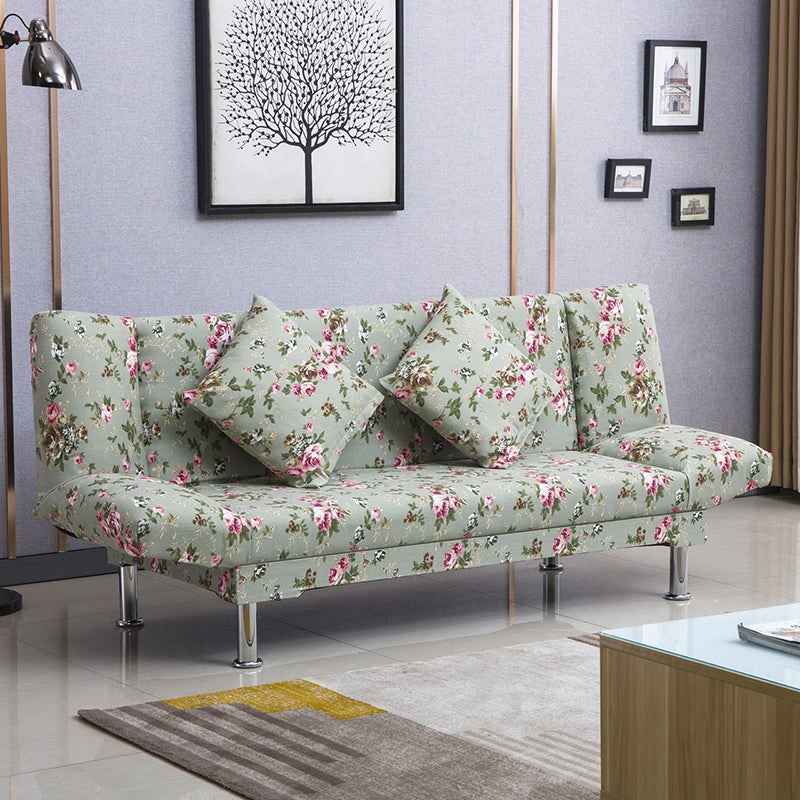 Silver Transitional Modern Tight Back Sofa Bed 29.53"High Armless Sofa Bed