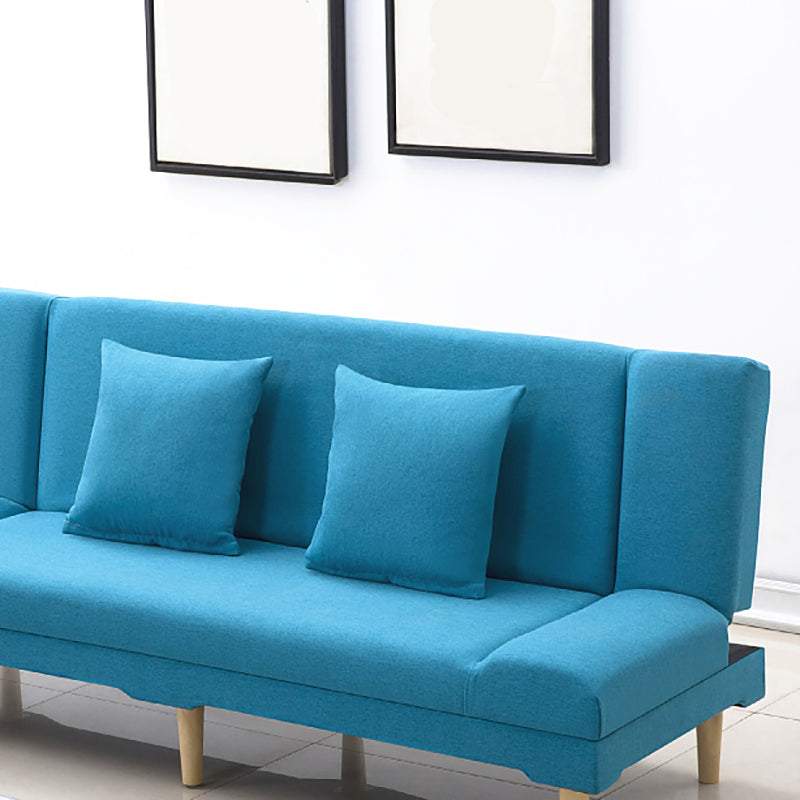 Silver Transitional Modern Tight Back Sofa Bed 29.53"High Armless Sofa Bed