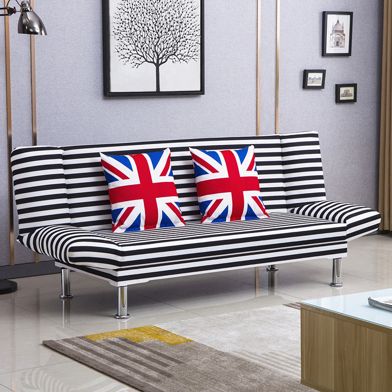 Silver Transitional Modern Tight Back Sofa Bed 29.53"High Armless Sofa Bed